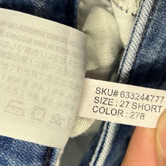 Abercrombie & Fitch Jeans Size 4/27 Short Blue Harper Low Rise Ankle Frayed Hem - Picture 10 of 11